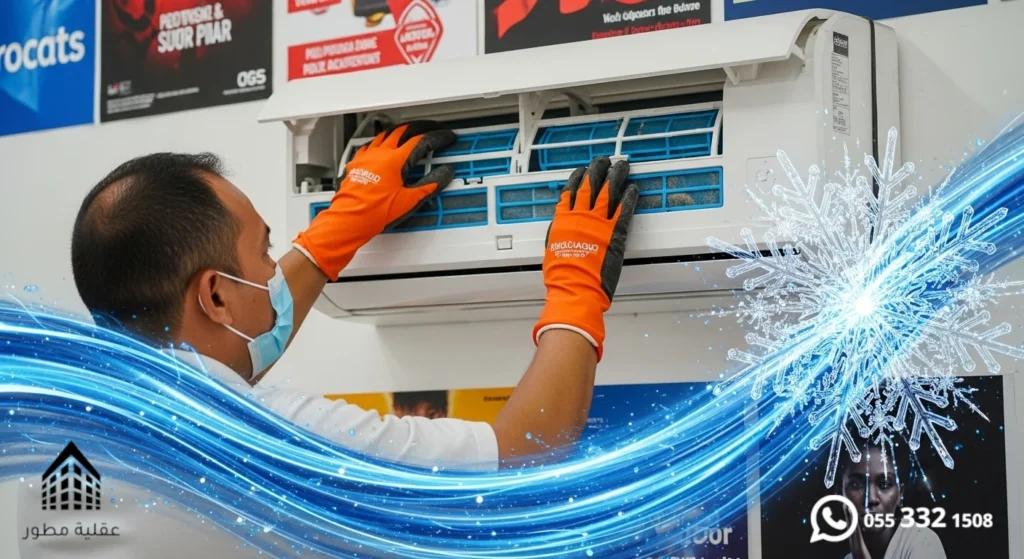 تنظيف دكت المكيفات المركزية